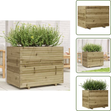 Fioriera da balcone - vidaXL Fioriera da Giardino 90x60x72,5 cm in Legno di Pino Impregnato - Fioriera in pino impregnato