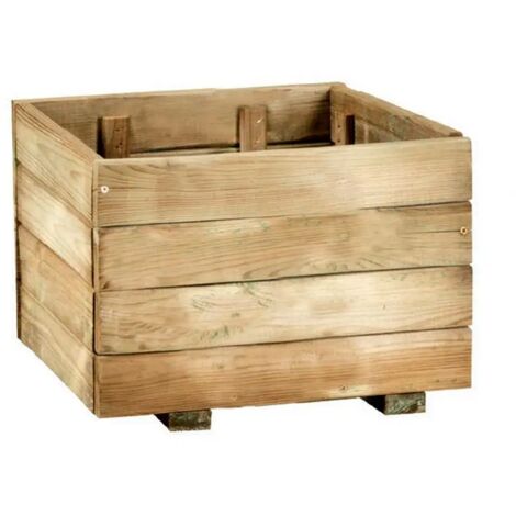 Fioriera da esterno Anny 40x40 in legno colore naturale