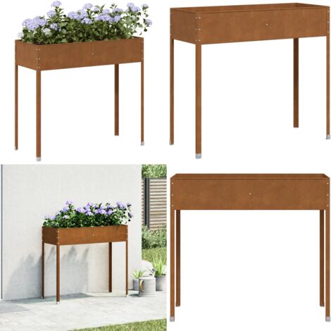 Fioriera da Giardino 100,5x40,5x90 cm in Acciaio Corten - Fioriera in acciaio corten - Fioriera per giardino