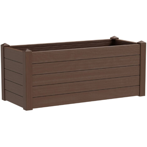 Fioriera da Giardino 100x42x40 cm in Polipropilene Trama 002 Moka Marrone Scuro