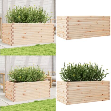 Fioriera da Giardino 110x60x45,5 cm in Legno Massello di Pino - Fioriera in legno - Fioriera in pino