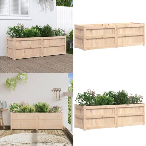 Fioriera da Giardino 150x50x50 cm in Legno Massello di Pino - Fioriera in legno - Fioriera da esterno