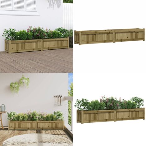 Fioriera da Giardino 180x31x31 cm in Legno di Pino Impregnato - Fioriera in legno - Fioriera da esterno