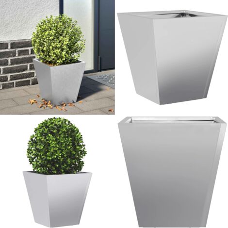 Fioriera da Giardino 30x30x30 cm Acciaio Zincato - Fioriera in acciaio zincato - Fioriera da balcone
