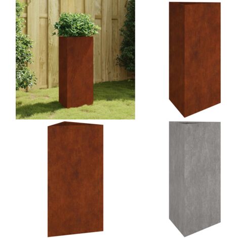 Fioriera da Giardino 40x34,5x75 cm in Acciaio Corten - Fioriera in acciaio corten - Fioriera decorativa
