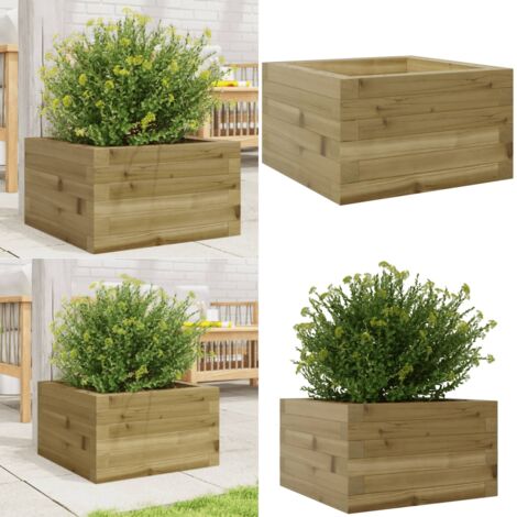 Fioriera da Giardino 40x40x23 cm in Legno di Pino Impregnato - Fioriera in legno - Fioriera in legno impregnato