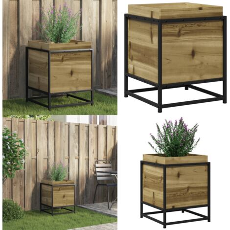 Fioriera da Giardino 40x40x50 cm in Legno di Pino Impregnato - Fioriera in legno - Fioriera da patio