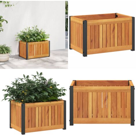 Fioriera da Giardino 45x30x27,5 cm in Legno Massello di Acacia - Fioriera in legno - Fioriera in acacia