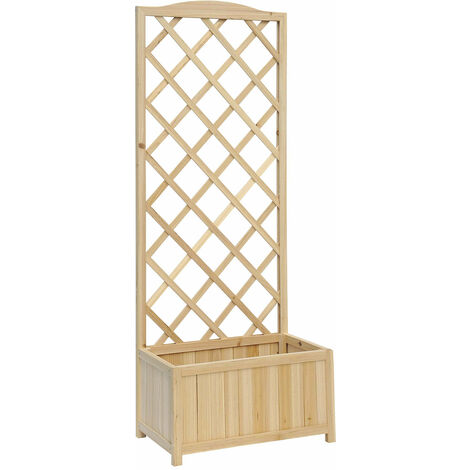Fioriera da Giardino 60x31xh150 cm in Legno Naturale Rama