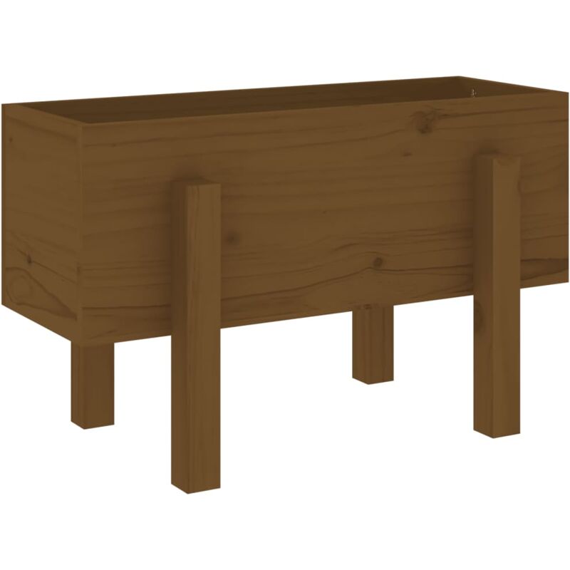 Fioriera da Giardino Miele 62x30x38 cm Legno Massello di Pino Vidaxl Marrone