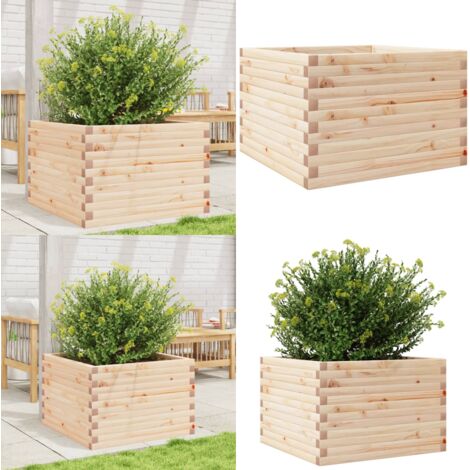 Fioriera da Giardino 70x70x45,5 cm in Legno Massello di Pino - Fioriera in legno - Fioriera in pino