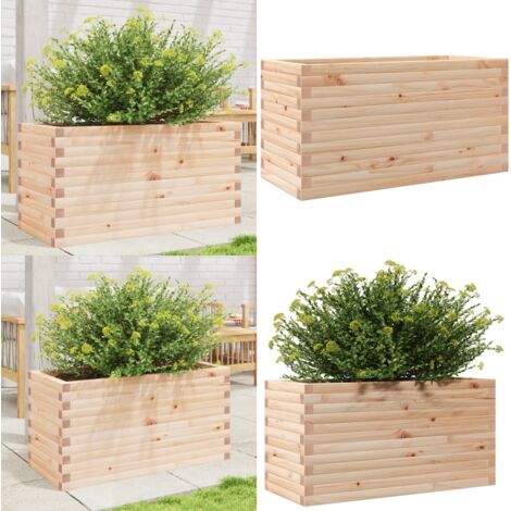 Fioriera da Giardino 90x40x45,5 cm in Legno Massello di Pino - Fioriera in legno - Fioriera in pino