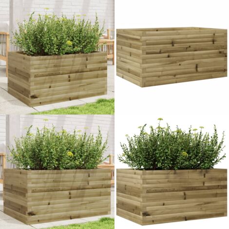Fioriera da Giardino 90x60x45,5 cm in Legno di Pino Impregnato - Fioriera in legno - Fioriera da esterno