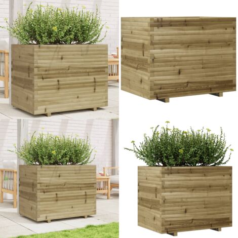 Fioriera da Giardino 90x60x72,5 cm in Legno di Pino Impregnato - Fioriera in legno - Fioriera da patio
