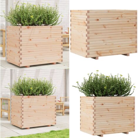 Fioriera da Giardino 90x60x72,5 cm in Legno Massello di Pino - Fioriera in legno - Fioriera da patio