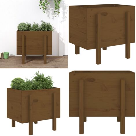 Fioriera da Giardino Ambra 62x50x57 cm Legno Massello di Pino - Fioriera in legno - Fioriera da esterno