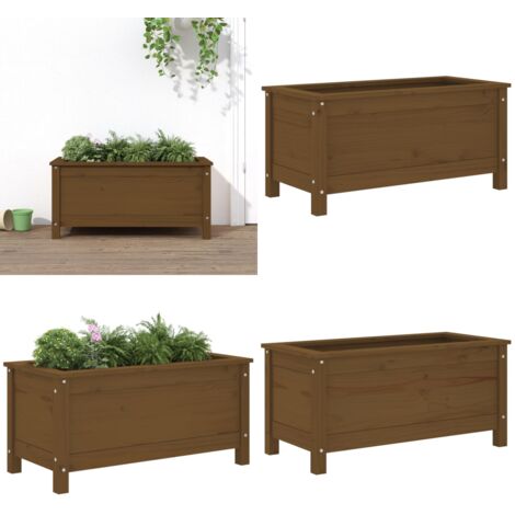 Fioriera da Giardino Ambra 82,5x40x39 cm Legno Massello di Pino - Fioriera in legno - Fioriera da esterno