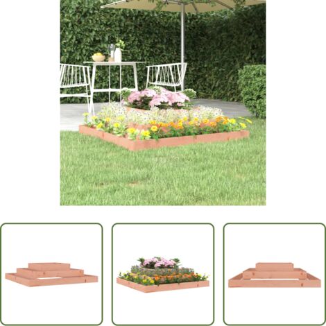 Fioriera da giardino -  Fioriera 110x110x27 cm in Legno Massello di Douglas