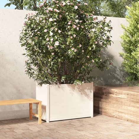 vidaXL Fioriera da Giardino Grigia 80x80x80 cm in Polyrattan