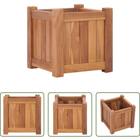 Fioriera da giardino -  Letto Rialzato 30x30x30 cm in Legno Massello di Teak