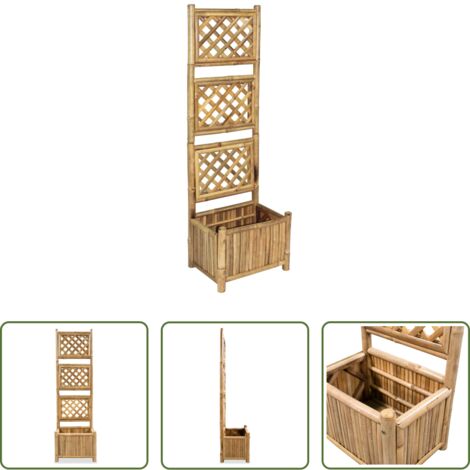 Fioriera da giardino -  Letto Rialzato da Giardino con Graticcio in Bambù 40 cm