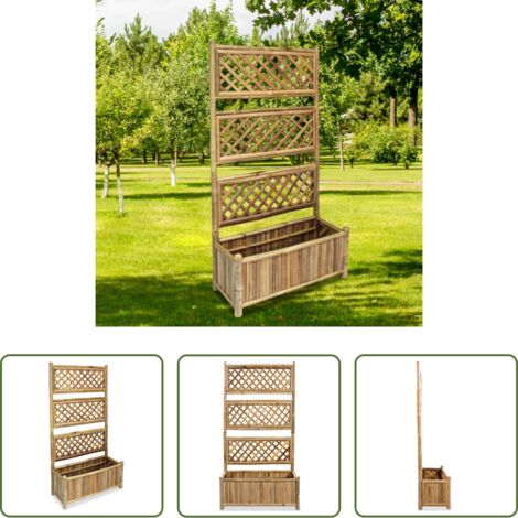 Fioriera da giardino -  Letto Rialzato da Giardino con Graticcio in Bambù 70 cm