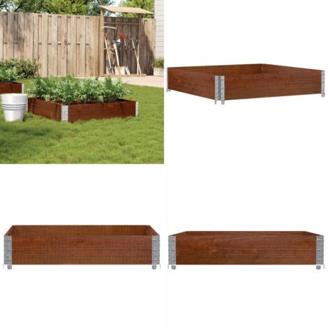 Fioriera da Giardino Marrone 100x100 cm Legno Massello di Pino - Fioriera in legno - Fioriera da balcone