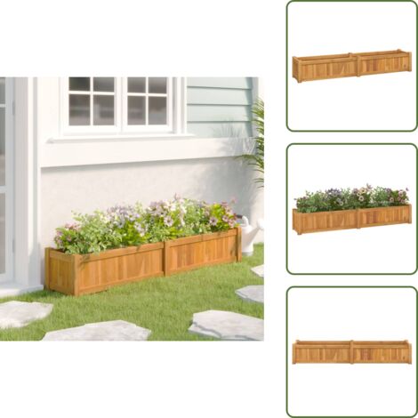 Fioriera da giardino - vidaXL Letto Giardino Rialzato 150x30x25 cm Legno Massello di Teak - Letto rialzato