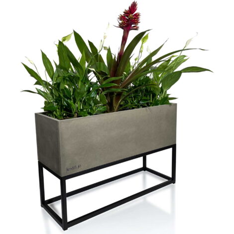 Fioriera da loft FIORINO, grigia, 62x22x40 cm