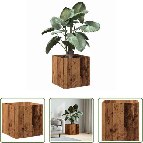 Fioriera decorativa -  Fioriera Legno Antico 40x40x40 cm in Legno Multistrato