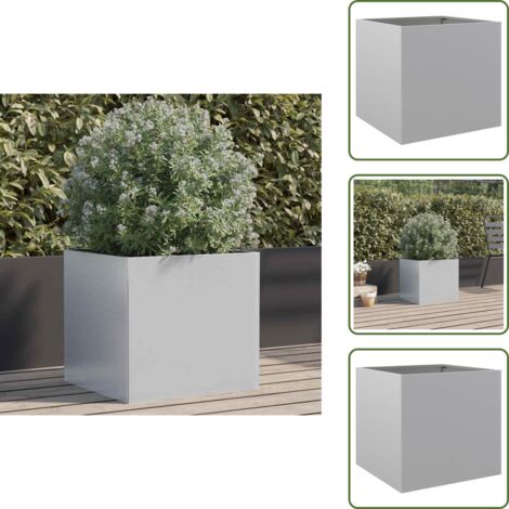 Fioriera decorativa - vidaXL Fioriera Argento 42x40x39 cm in Acciaio Zincato - Fioriera per balcone