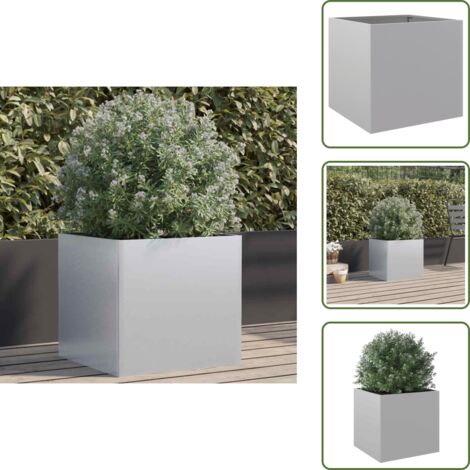 Fioriera decorativa - vidaXL Fioriera Argento 49x47x46 cm in Acciaio Zincato - Fioriera per balcone