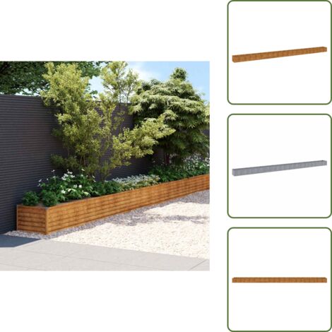Fioriera decorativa - vidaXL Fioriera Rialzata da Giardino 770x50x36 cm in Acciaio Corten - Fioriera per piante