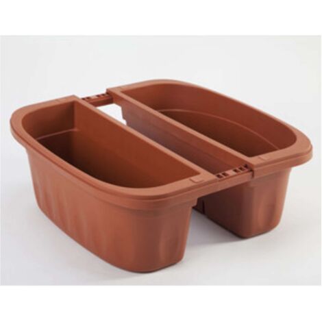 FIORIERA DOPPIA KLUNIA 40CM TERRACOTTA