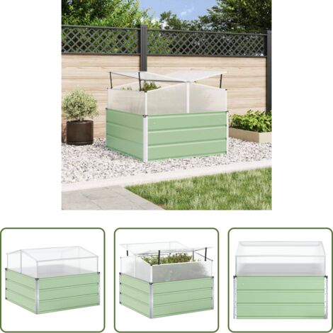 Fioriera esterna -  Fioriera Verde Pastello 100 x 100 x 77 cm Acciaio zincato