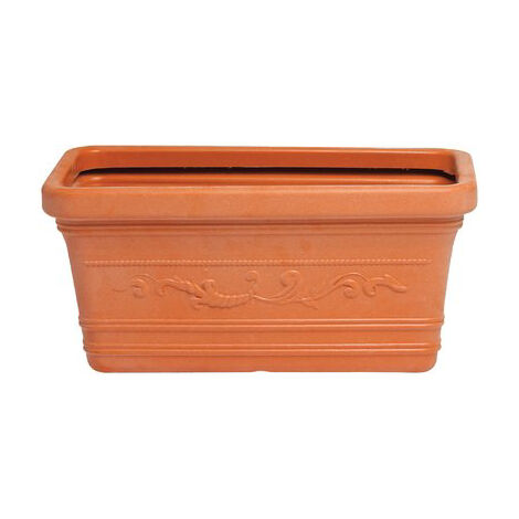 FIORIERA FESTONATA PRESTIGE  RESINA TERRACOTTA CM 80X39 H.CM 35