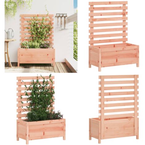 Fioriera Giardino con Rastrelliera 79x39,5x114cm Legno Douglas - Fioriera in legno - Fioriera con rastrelliera