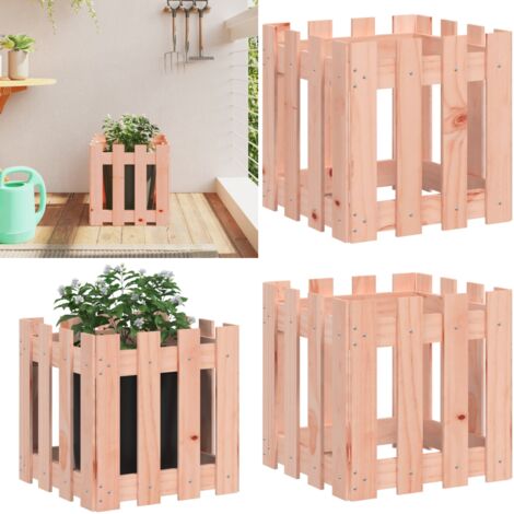 Fioriera Giardino Design Recinzione 40x40x40cm Massello Douglas - Fioriera in legno - Fioriera in legno massello