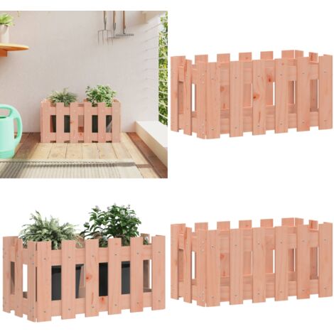Fioriera Giardino Design Recinzione 60x30x30cm Massello Douglas - Fioriera in legno - Fioriera in legno massello