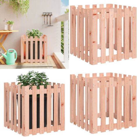 Fioriera Giardino Design Recinzione 60x60x60cm Massello Douglas - Fioriera in legno - Fioriera in legno massello
