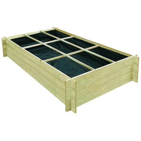 vidaXL Fioriera Giardino Letto Vegetale in Legno di Pino 197x100x40cm