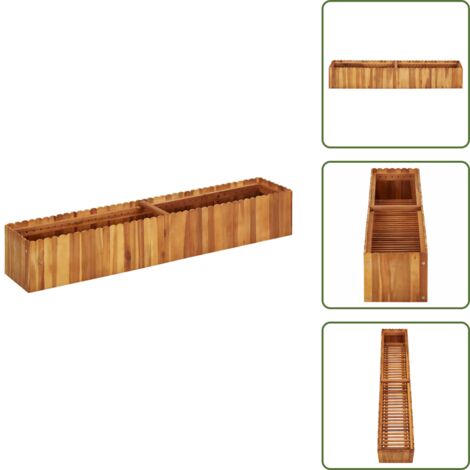 Fioriera in acacia - vidaXL Letto Rialzato da Giardino 150x30x25 cm in Massello di Acacia - Letto esterno