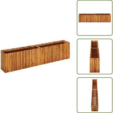 Fioriera in acacia - vidaXL Letto Rialzato da Giardino 200x30x50 cm in Massello di Acacia - Letto esterno