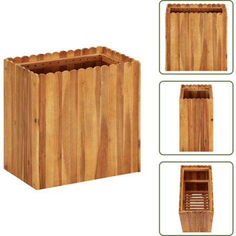 Fioriera in acacia - vidaXL Letto Rialzato da Giardino 50x30x50 cm in Massello di Acacia - Letto esterno