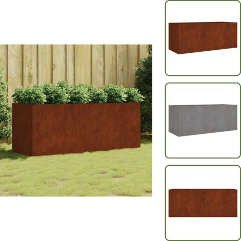 Fioriera in acciaio - vidaXL Fioriera Rialzata da Giardino 200x80x80 cm in Acciaio Corten - Decorazione giardino