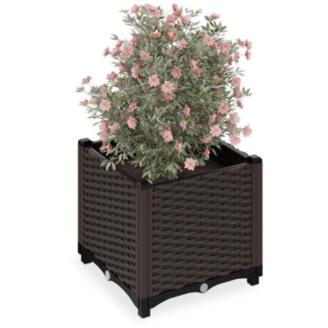Fioriera in effetto rattan