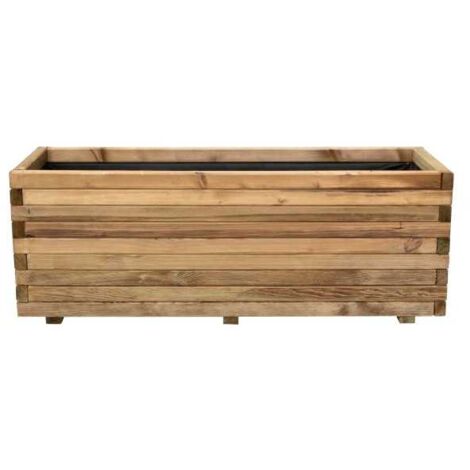 Fioriera in Legno 120x40 Rettangolare Vaso Cassetta Balcone Giardino Portavaso