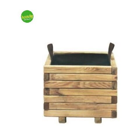 Fioriera in Legno 40x40 cm Quadrata Vaso Cassetta Balcone da Giardino Portavaso