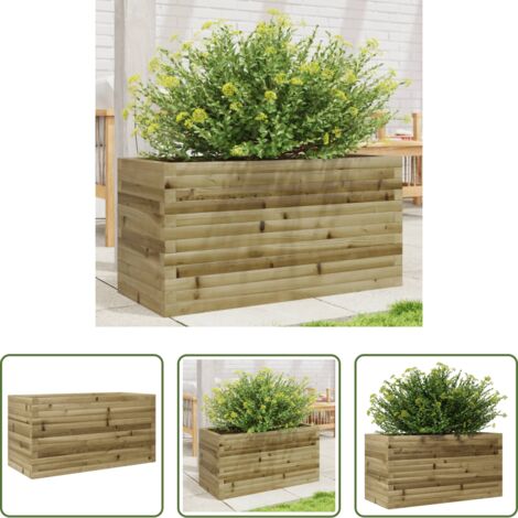 Fioriera in legno -  Fioriera da Giardino 90x40x45,5 cm in Legno di Pino Impregnato