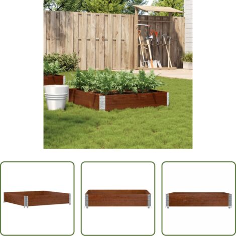 Fioriera in legno -  Fioriera da Giardino Marrone 100x100 cm Legno Massello di Pino